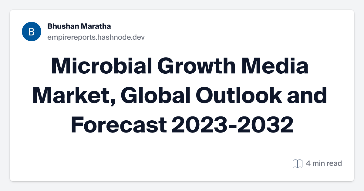 Microbial Growth Media Market, Global Outlook and Forecast 2023-2032