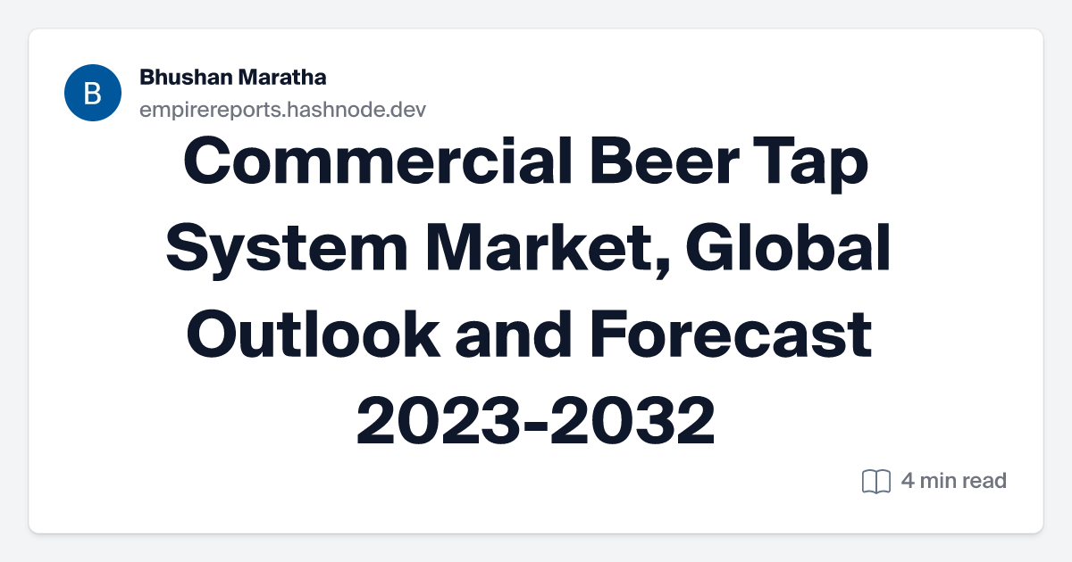 Commercial Beer Tap System Market, Global Outlook and Forecast 2023-2032
